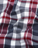 Swindon Red Multicolor Check Dobby Cotton Shirt