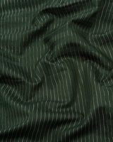 Green With Sliver Dobby Gamming Wrex Weft Stripe Cotton Shirt