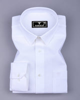 Superior White Dobby Textured Formal Cotton Shirt