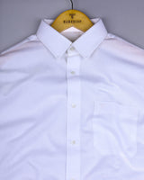 Superior White Dobby Textured Formal Cotton Shirt