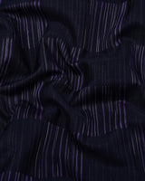 Alford Black With Purple Check Premium Giza Cotton Shirt