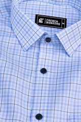 Victory Light blue box check shirt