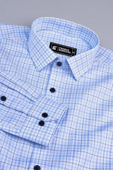 Victory Light blue box check shirt