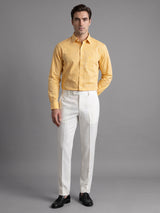 Opsin Yellow Houndstooth Check Amsler Cotton Shirt