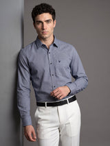 Opsin Black Houndstooth Check Amsler Cotton Shirt