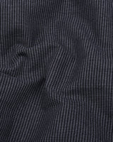 Slate Gray With Black Houndstooth Dobby Cotton Shirt