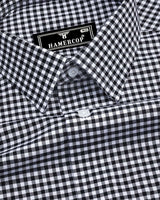 Jenon Black With White Yarn Dyed Check Oxford Cotton Shirt