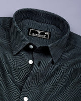 Benton Pista Green Dobby Texture Premium Giza Shirt