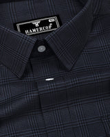 Pinacle Gray With Black Houndstooth Check Premium Giza Shirt