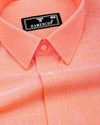 Tiger Orange Plain Oxford Cotton Formal Shirt