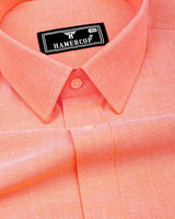 Tiger Orange Plain Oxford Cotton Formal Shirt