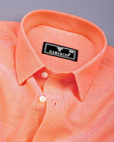 Tiger Orange Plain Oxford Cotton Formal Shirt