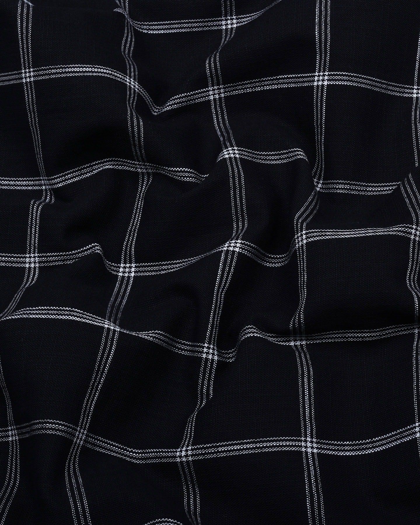 Derowin Black & Gray Check Linen Cotton Shirt – Hamercop