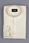 Light Brown rohmbus shape jacquard shirt