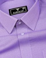 Monster Purple With White Printed Cotton Shirt