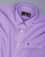 Monster Purple With White Printed Cotton Shirt