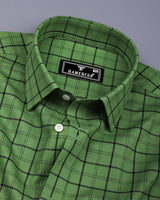 Clifden Green With Black Check Oxford Cotton Shirt