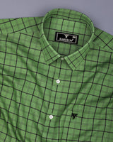 Clifden Green With Black Check Oxford Cotton Shirt