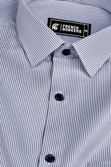 Masculine dark grey stripe shirt
