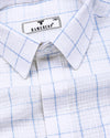 Mosta Blue With White Waffle Dobby Check Shirt