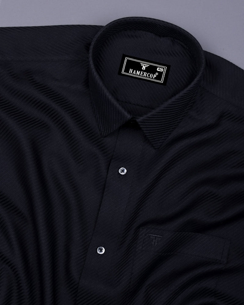 Cinchona Black Solid Premium Giza Cotton Shirt