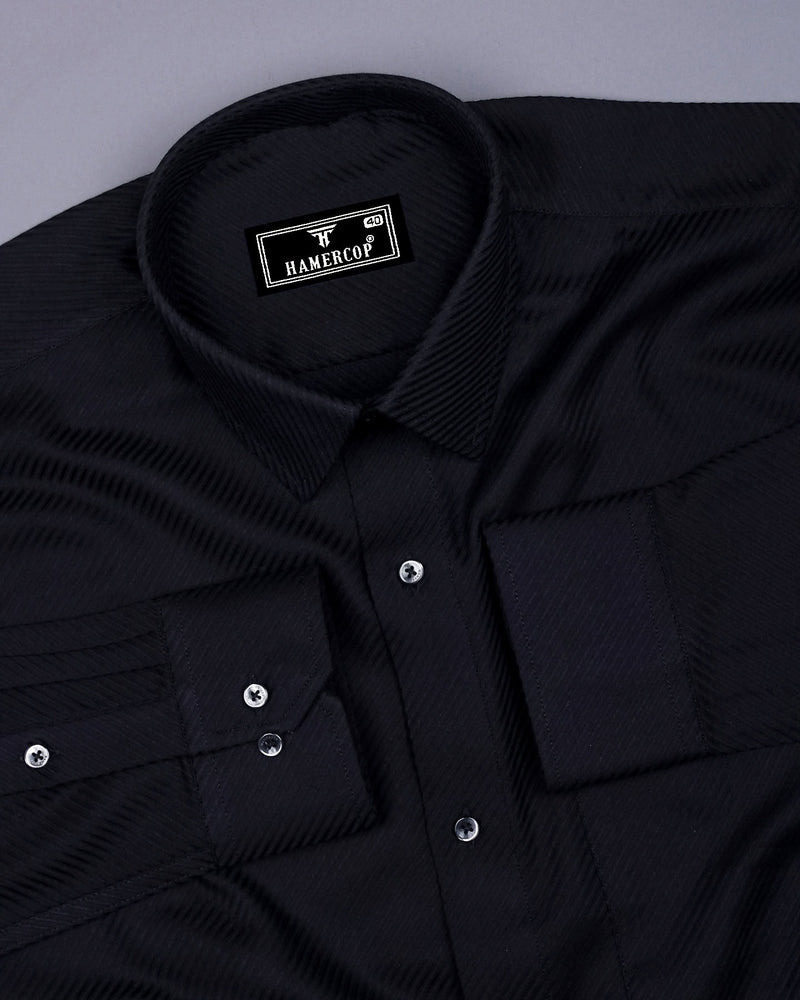 Cinchona Black Solid Premium Giza Cotton Shirt