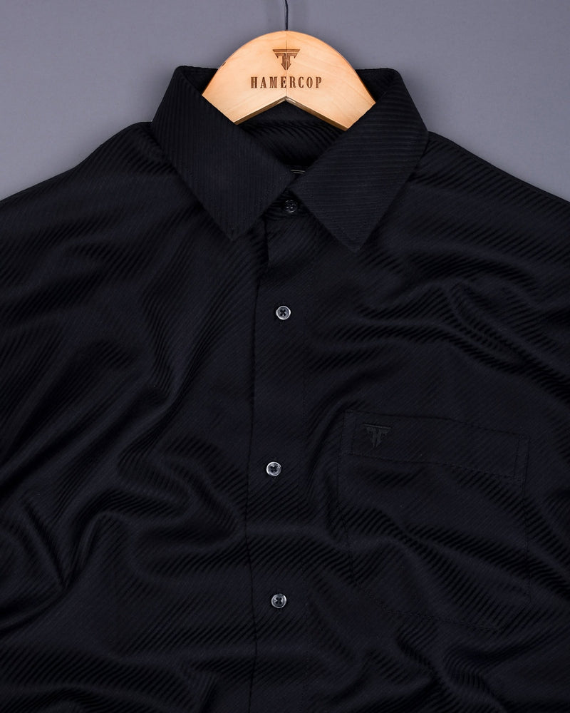 Cinchona Black Solid Premium Giza Cotton Shirt