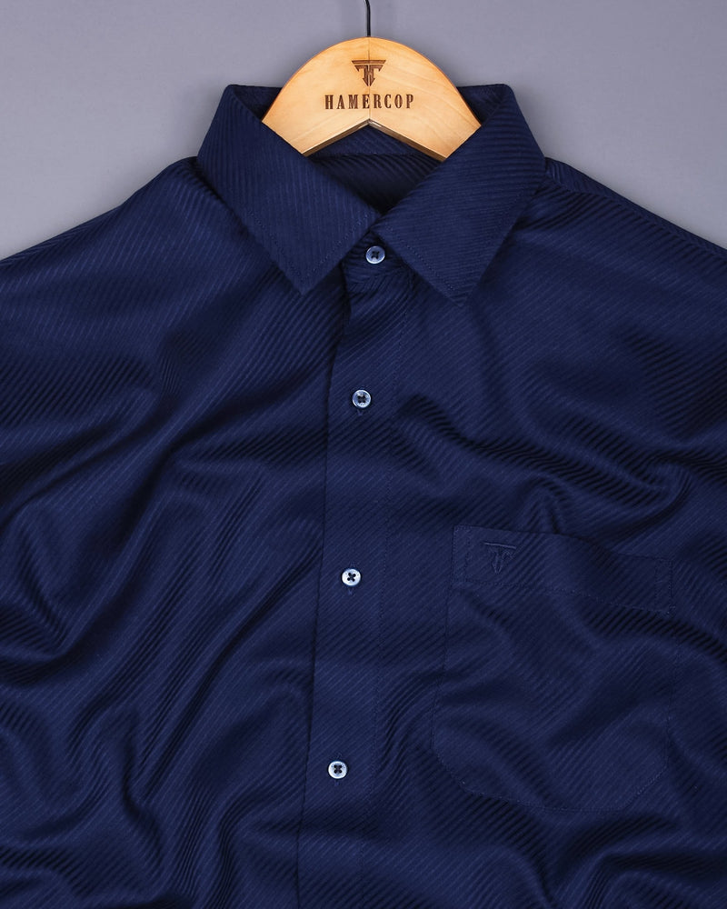 Cinchona Blue Solid Premium Giza Cotton Shirt