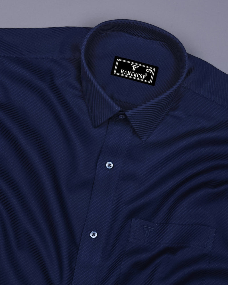 Cinchona Blue Solid Premium Giza Cotton Shirt