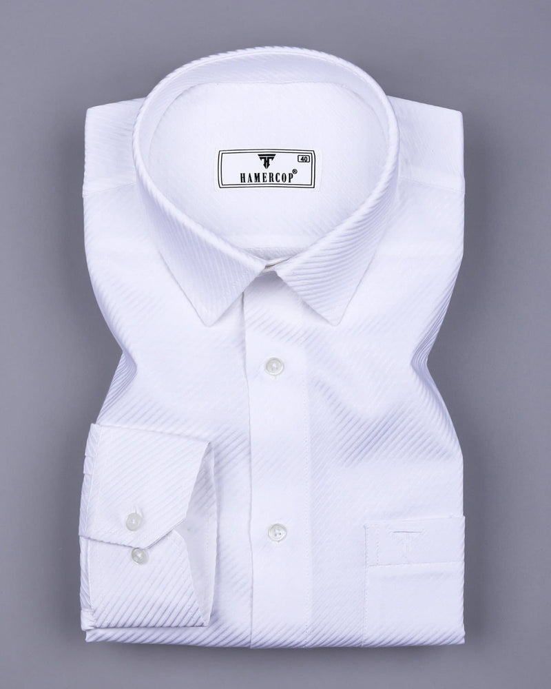 Cinchona White Solid Premium Giza Cotton Shirt