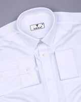 Cinchona White Solid Premium Giza Cotton Shirt