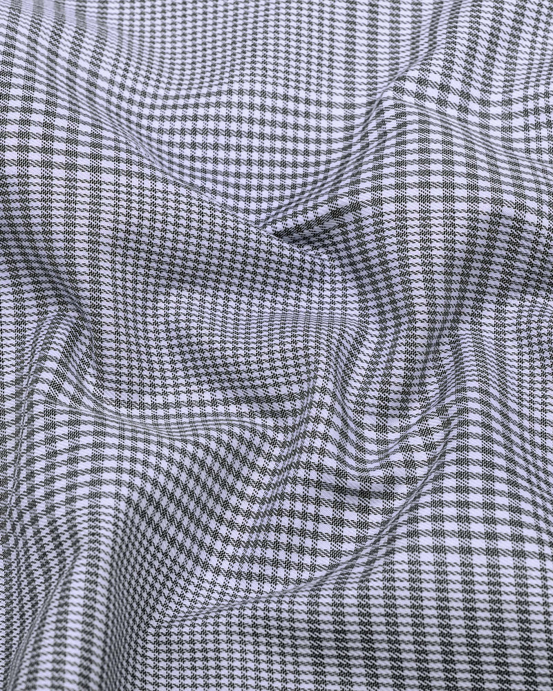 Corozal Black With White Check Premium Giza Shirt