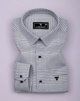 Corozal Black With White Check Premium Giza Shirt
