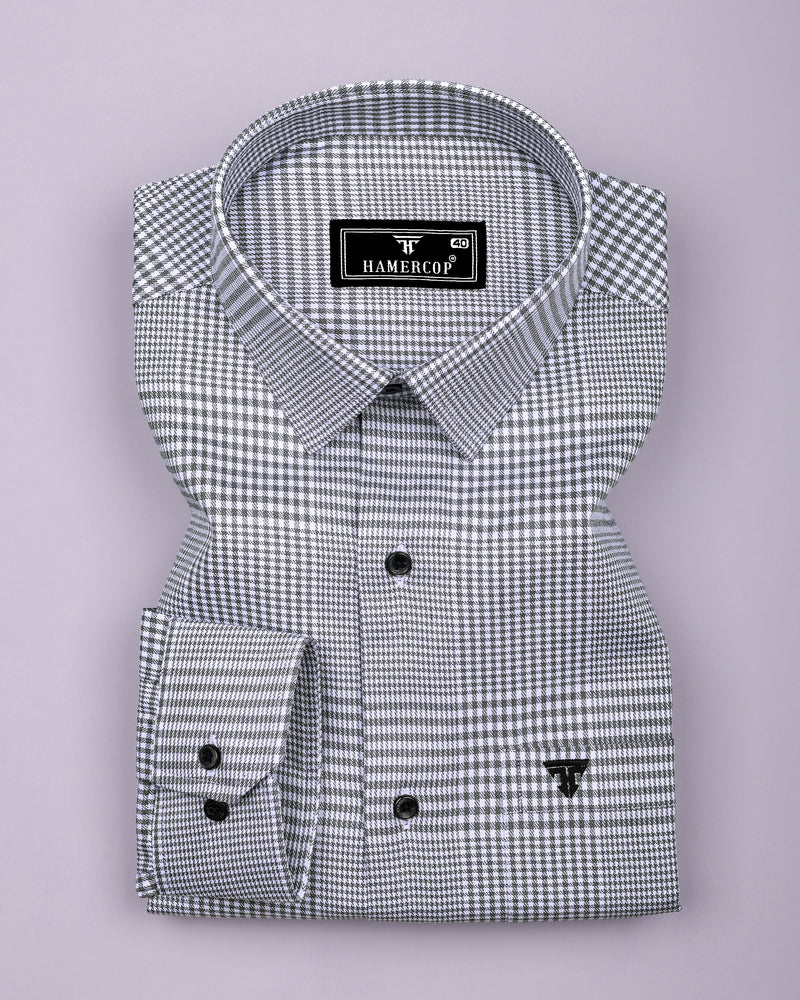 Corozal Black With White Check Premium Giza Shirt