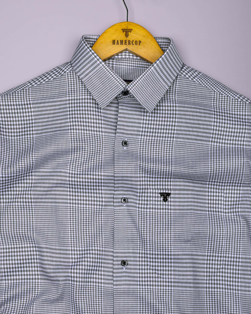 Corozal Black With White Check Premium Giza Shirt