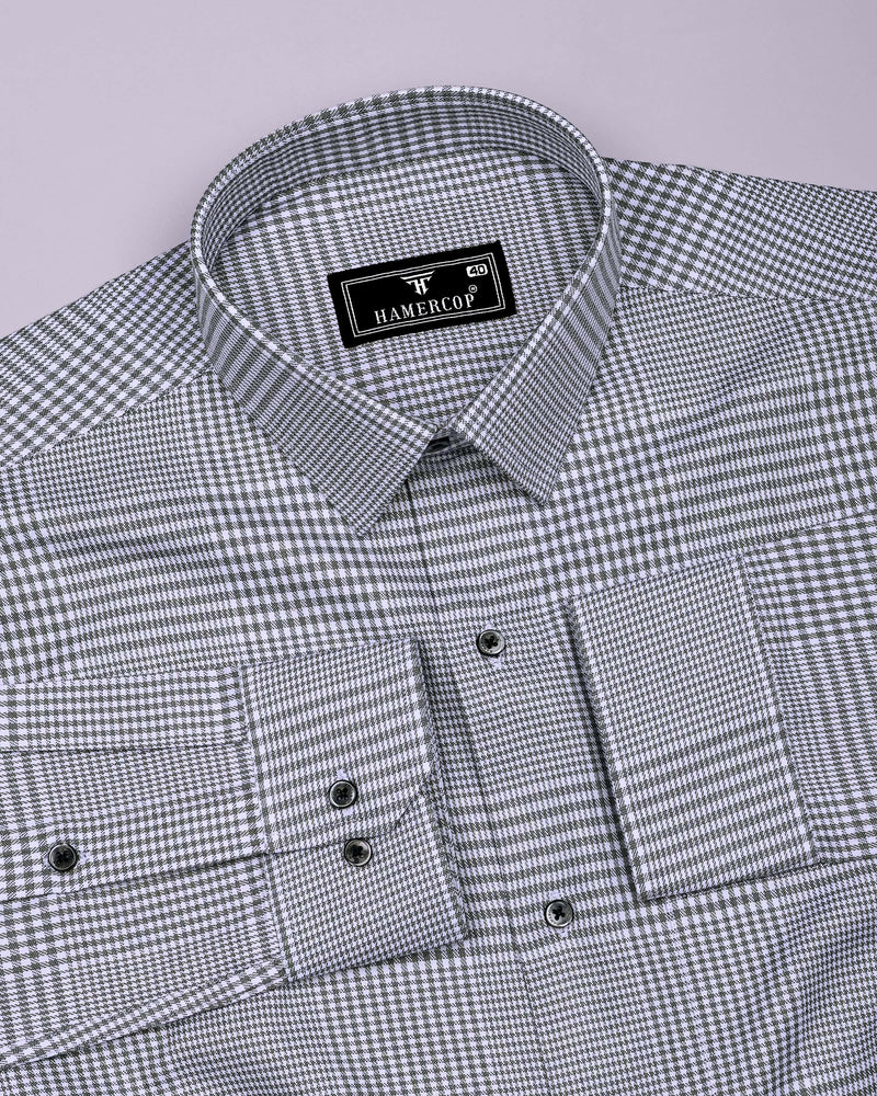 Corozal Black With White Check Premium Giza Shirt