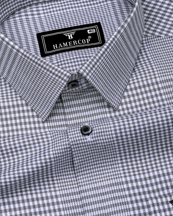 Corozal Black With White Check Premium Giza Shirt