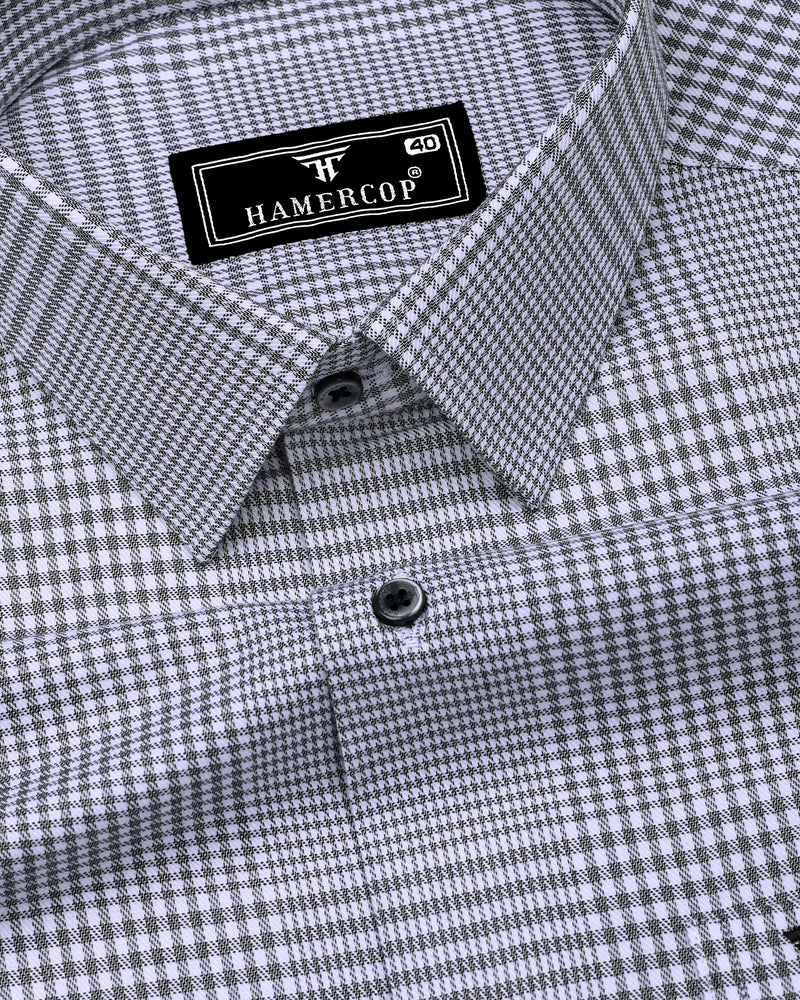 Corozal Black With White Check Premium Giza Shirt