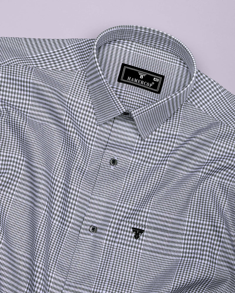 Corozal Black With White Check Premium Giza Shirt