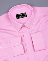 Pink With White Micro Check Formal Cotton Shirt