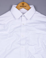 Neon White Plaid Flannel Solid Heavy Cotton Shirt