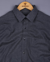 Neon Gray Plaid Flannel Solid Heavy Cotton Shirt