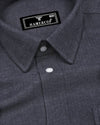 Zombie Gray Zigzag Texture Plaid Flannel Cotton Shirt