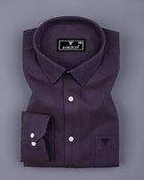 Elise Dusty Purple Twill Stripe Two Shaded Plaid Flannel Shirt