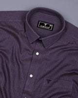 Elise Dusty Purple Twill Stripe Two Shaded Plaid Flannel Shirt