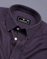 Elise Dusty Purple Twill Stripe Two Shaded Plaid Flannel Shirt