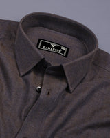 Elise Driftwood Twill Stripe Two Shaded Plaid Flannel Shirt