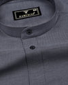 Calzo Black With White Jacquard Texture Cotton Shirt