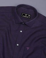 Cynical Purple Jacquard Textured Dobby Cotton Shirt