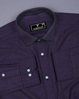 Cynical Purple Jacquard Textured Dobby Cotton Shirt